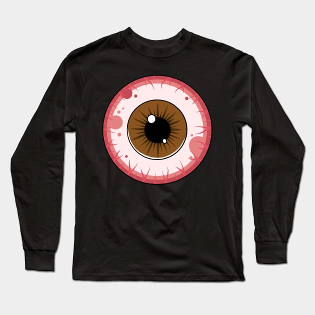 Eyeball Eye Eyes Pupil Horror Halloween Long Sleeve T-Shirt by fromherotozero